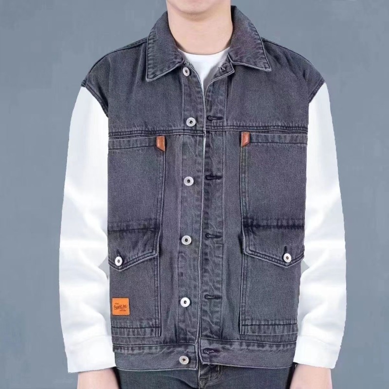 Retro Gaming Jacket - Мужской джинсовый жилет в стиле ретро,