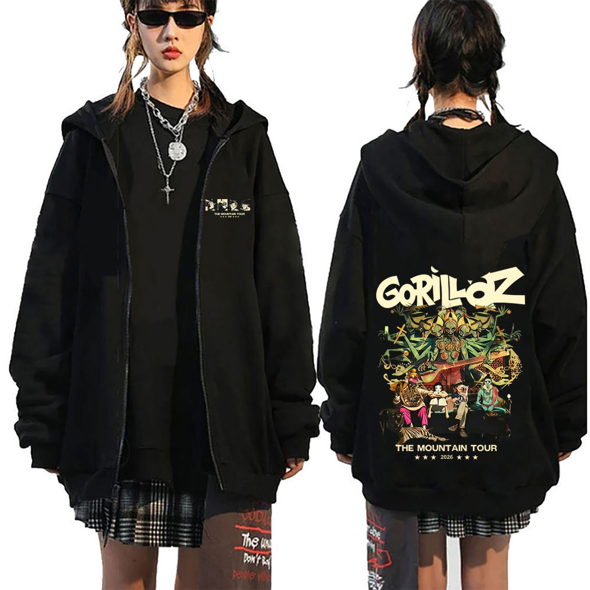 Retro Gaming Jacket - Худи на молнии Rock Band Gorillaz