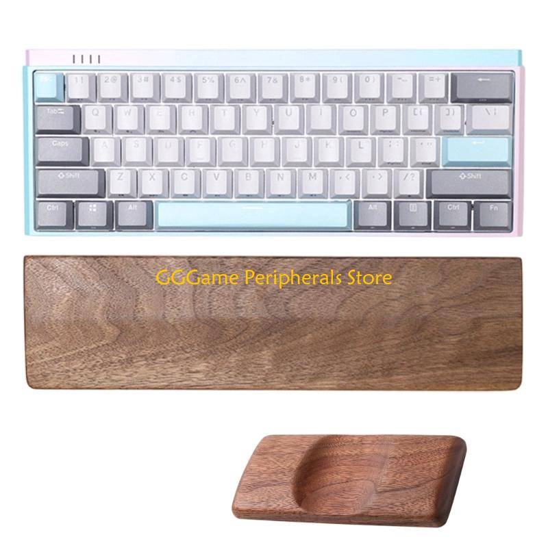 Retro Gaming Keyboard And Mouse - U55B Деревянная подставка для запястий клавиатуры